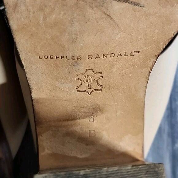 Loeffler Randall Women's Beige Slip-On Platform Open Toe Shoes Size 6B - Picture 8 of 9